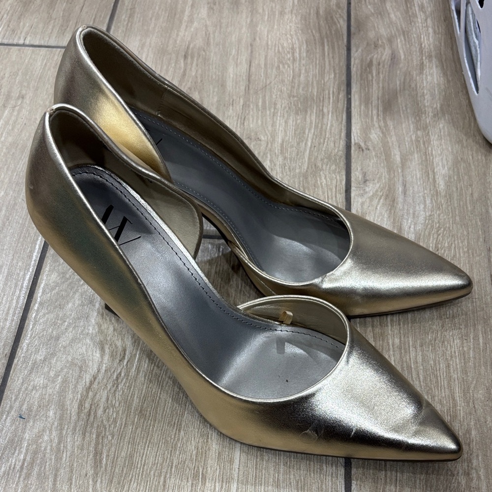 Worthington Metallic Gold Heels